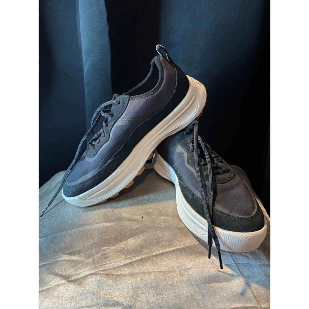 Sorel Kinetic Impact II Lace Sneakers Black Sea Salt NL4655-010 Womens 10